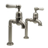 Bidbury & Co Hanford Bibcock Taps with Porcelain Handles in Pewter