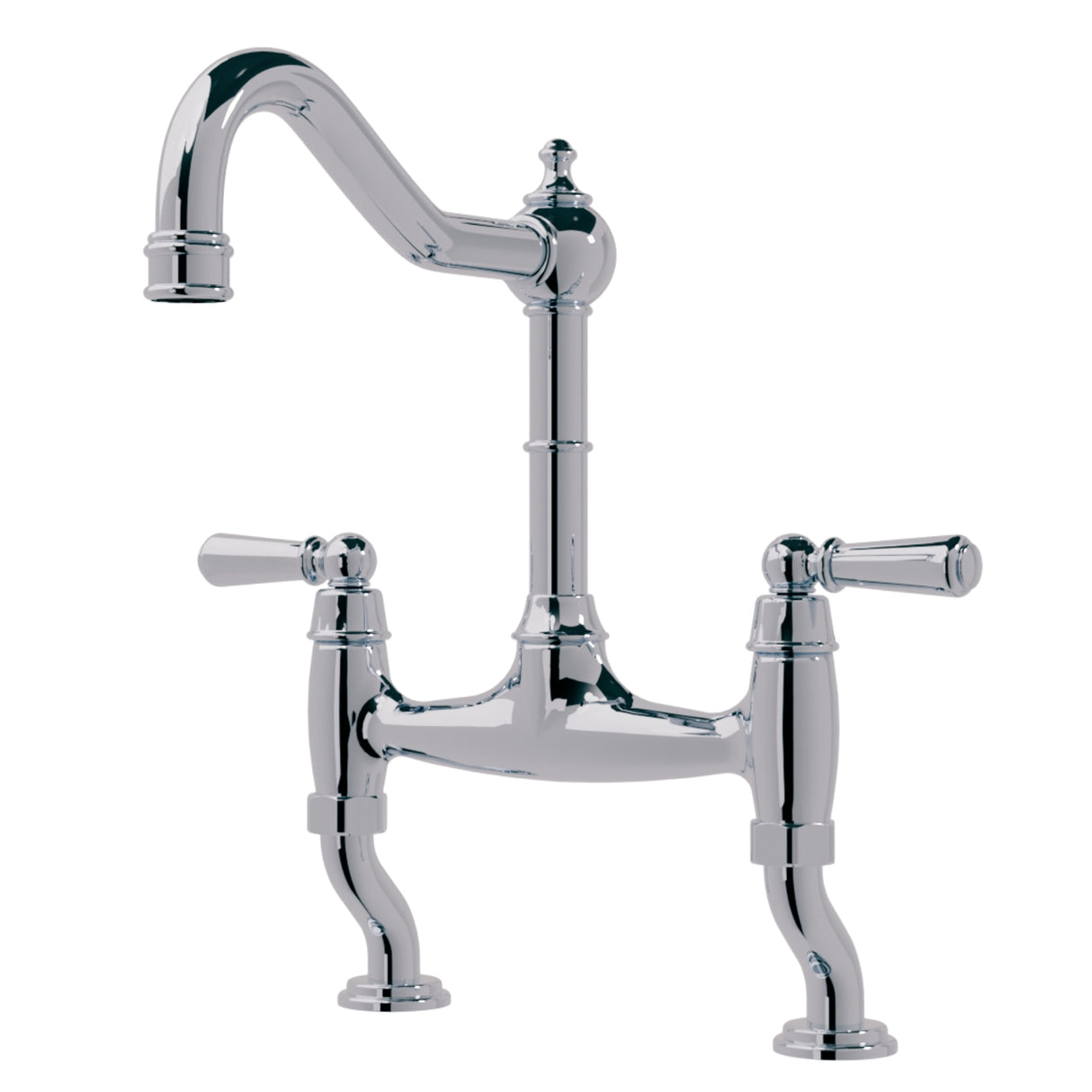 Bidbury & Co Henbury Country Style Spout with Traditional Bridge Tap in Chrome