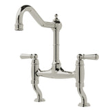 Bidbury & Co Henbury Country Style Spout with Traditional Bridge Tap in Polished Nickel