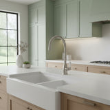 Bidbury & Co Malvern C-Spout  Porcelain Handles Mixer Tap With Single Lever Life Style