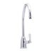 Bidbury & Co Malvern C-Spout  Porcelain Handles Mixer Tap With Single Lever in Chrome