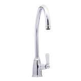 Bidbury & Co Malvern C-Spout  Porcelain Handles Mixer Tap With Single Lever in Chrome