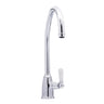 Bidbury & Co Malvern C-Spout  Porcelain Handles Mixer Tap With Single Lever in Chrome