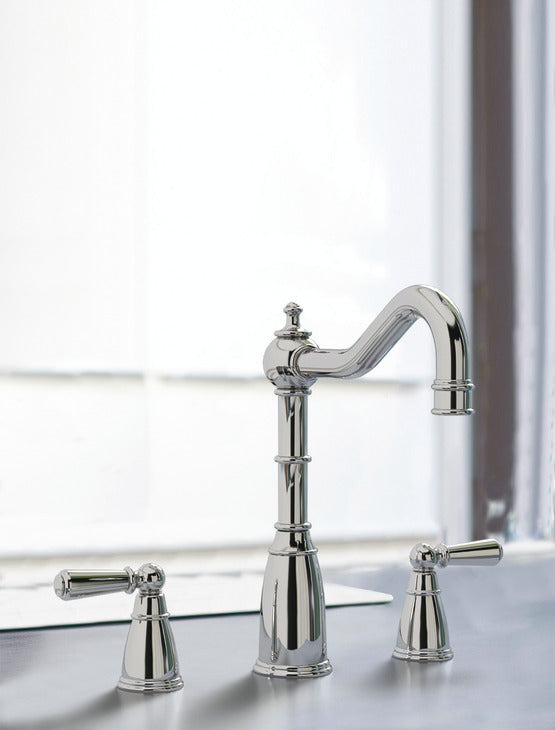 Bidbury & Co. Sherston Kitchen Mixer Tap with Ornate Lever Handles & Charming Traditional Aesthetic