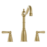Bidbury & Co Sherston Kitchen Mixer Tap with Ornate Lever Handles in Old English Brass