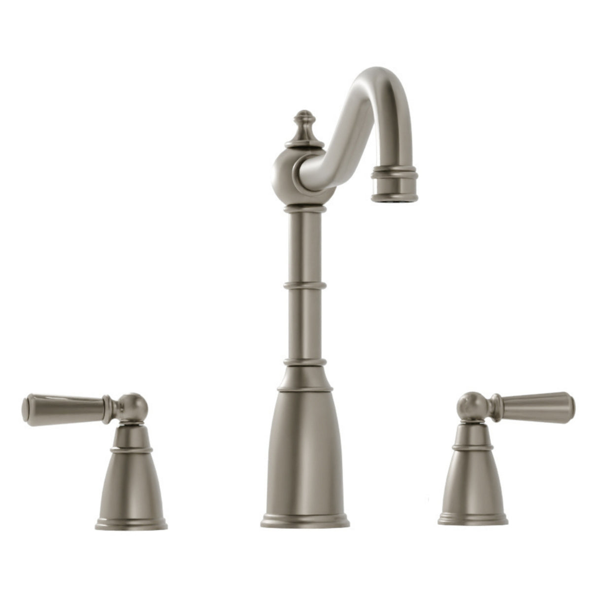 Bidbury & Co Sherston Kitchen Mixer Tap with Ornate Lever Handles in Pewter
