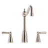 Bidbury & Co Sherston Kitchen Mixer Tap with Ornate Lever Handles in Polished Nickel