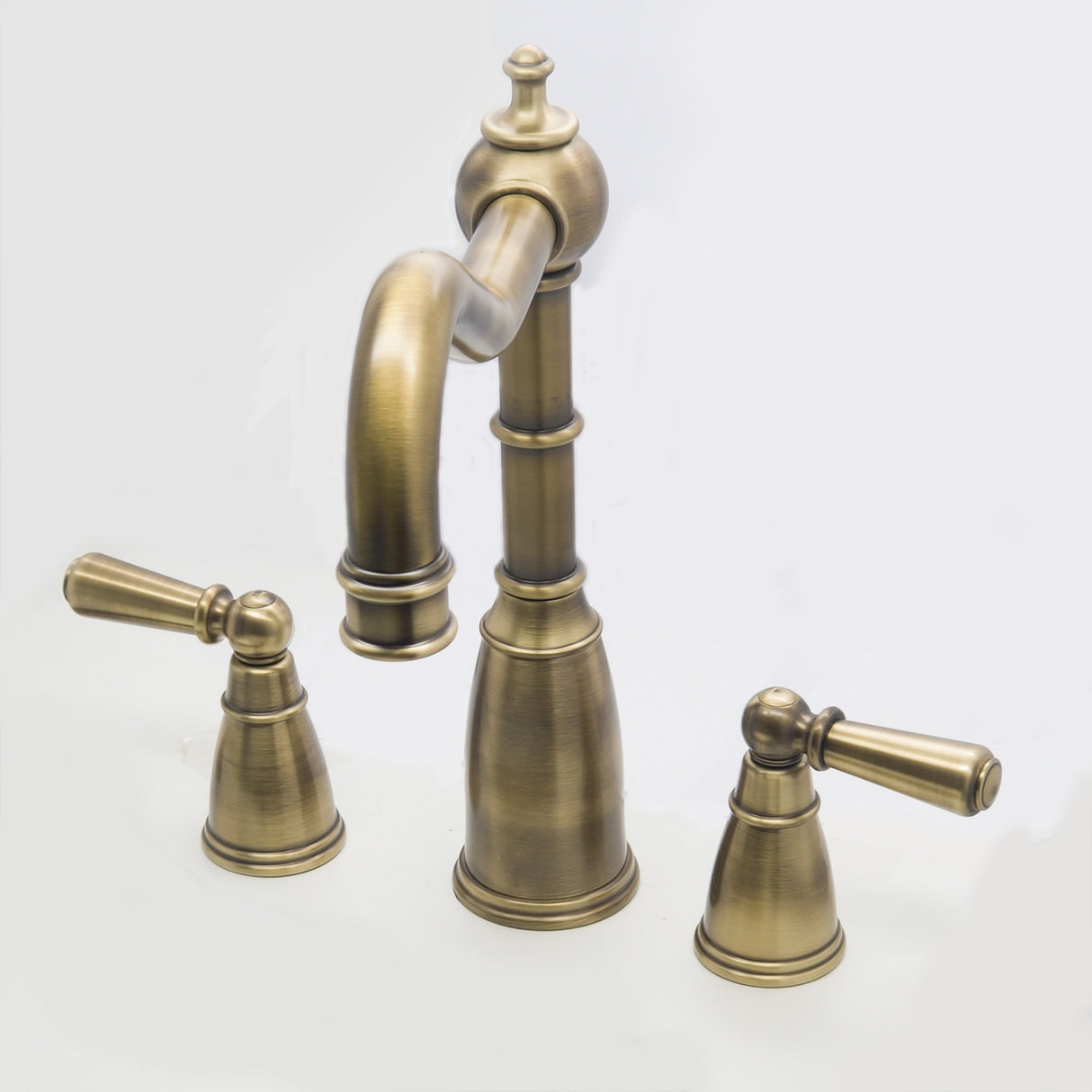 Bidbury & Co Sherston Kitchen Mixer Tap with Ornate Lever Handles in Top Down View
