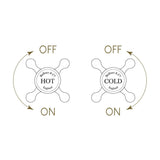 Bidbury & Co Warwick Dual Lever Monobloc Tap with Crosshead Handles Directions