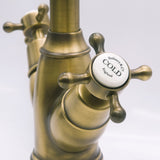 Bidbury & Co. Yorkley C-Spout Kitchen Mixer Tap with Crosshead Handles & Charming Traditional Aesthetic