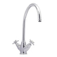 Bidbury & Co Yorkley C-Spout Crosshead Handles with Dual Lever Mixer Tap in Chrome