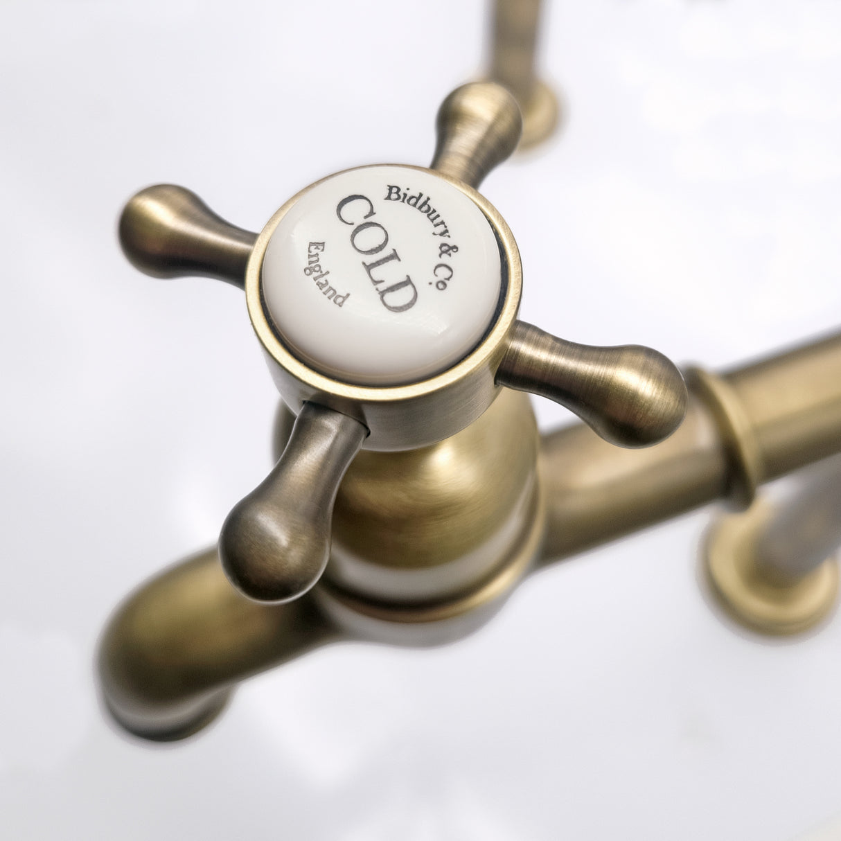 Bidbury & Co. Caswell Kitchen Taps with Crosshead Handles & Classic Bibcock Design