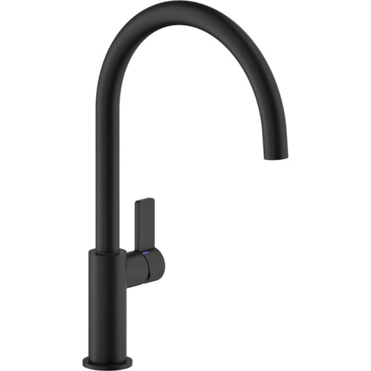Nobili Flag J Spout Kitchen Tap in Matt Black-The Tap Collection