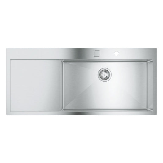 GROHE K1000 Flush Mount, Inset Mount Single Bowl Kitchen Sink For 800mm Cabinet in Stainless Steel Satin 57040441