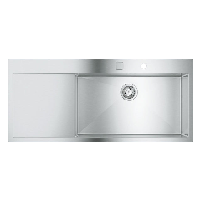 GROHE K1000 Flush Mount, Inset Mount Single Bowl Kitchen Sink For 800mm Cabinet in Stainless Steel Satin 57040441