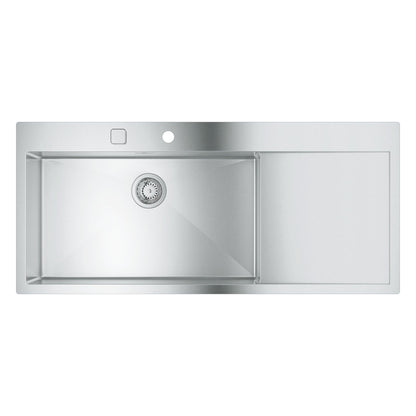 GROHE K1000 Flush Mount, Inset Mount Single Bowl Kitchen Sink For 800mm Cabinet in Stainless Steel Satin 57040442