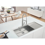 GROHE K1000 Flush Mount, Inset Mount Single Bowl Kitchen Sink For 800mm Cabinet in Stainless Steel Satin 57040442 Lifestyle