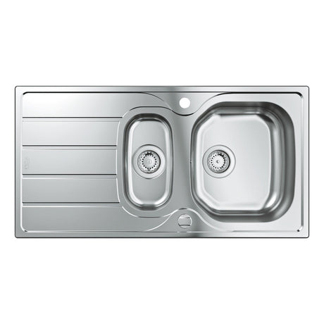 GROHE K200 Inset Mount One and Half Bowl Kitchen Sink For 600 mm Cabinet in Stainless Steel Satin 57040490
