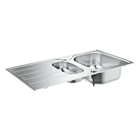 GROHE K200 Inset Mount One and Half Bowl Kitchen Sink For 600 mm Cabinet in Stainless Steel Satin 57040490 1