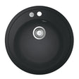 GROHE K200 Inset Mount Single Bowl, Quartz Composite Kitchen Sink For 500mm Cabinet in Stainless Steel Black 57041430