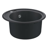 GROHE K200 Inset Mount Single Bowl, Quartz Composite Kitchen Sink For 500mm Cabinet in Stainless Steel Black 57041430 1