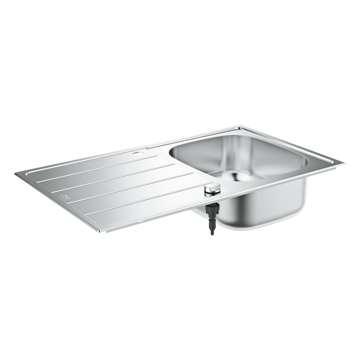GROHE K200 Inset Mount Single Bowl with Drainer Kitchen Sink For 450mm Cabinet in Stainless Steel Satin 57040450