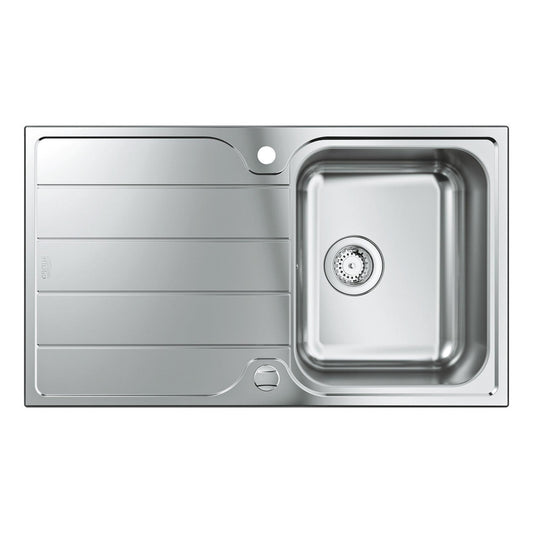 GROHE K500 Inset Mount Single Bowl Kitchen Sink For 450mm Cabinet in Stainless Steel Satin 57040430 