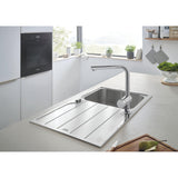 GROHE K500 Inset Mount Single Bowl Kitchen Sink For 450mm Cabinet in Stainless Steel Satin 57040430 Lifestyle 