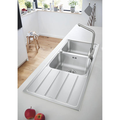 GROHE K500 Inset mount Single Bowl Kitchen Sink For 800mm Cabinet in Stainless Steel Satin 57040390 Lifestyle 