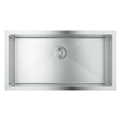 GROHE K700 Flush mount, Inset Mount Single Bowl Kitchen Sink For 900mm Cabinet in Stainless Steel Satin 57040350