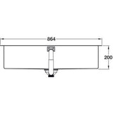 GROHE K700 Flush mount, Inset Mount Single Bowl Kitchen Sink For 900mm Cabinet in Stainless Steel Satin 57040350 Dimension
