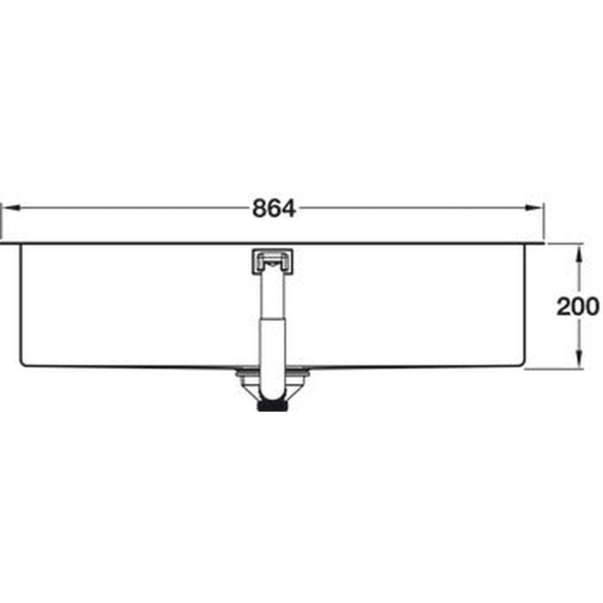 GROHE K700 Flush mount, Inset Mount Single Bowl Kitchen Sink For 900mm Cabinet in Stainless Steel Satin 57040350 Dimension