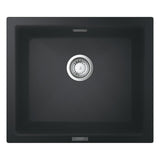 GROHE K700 Undermount, Inset Mount Single Bowl Kitchen Sink For 600mm Cabinet in Stainless Steel Black 57042400
