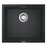 GROHE K700 Undermount, Inset Mount Single Bowl with Quartz Composite Kitchen Sink For 50mm Cabinet in Stainless Steel Black 57041490