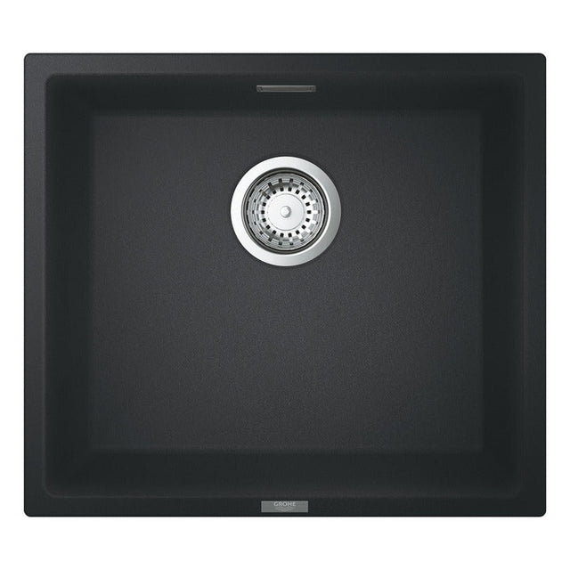 GROHE K700 Undermount, Inset Mount Single Bowl with Quartz Composite Kitchen Sink For 50mm Cabinet in Stainless Steel Black 57041490