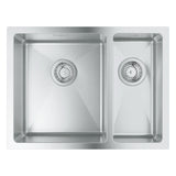 Grohe K700 Undermount One and Half Bowl Kitchen Sink For 600mm Cabinet in Stainless Steel Right - Front View