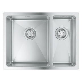 Grohe K700 Undermount One and Half Bowl Kitchen Sink For 600mm Cabinet in Stainless Steel Right - Front View
