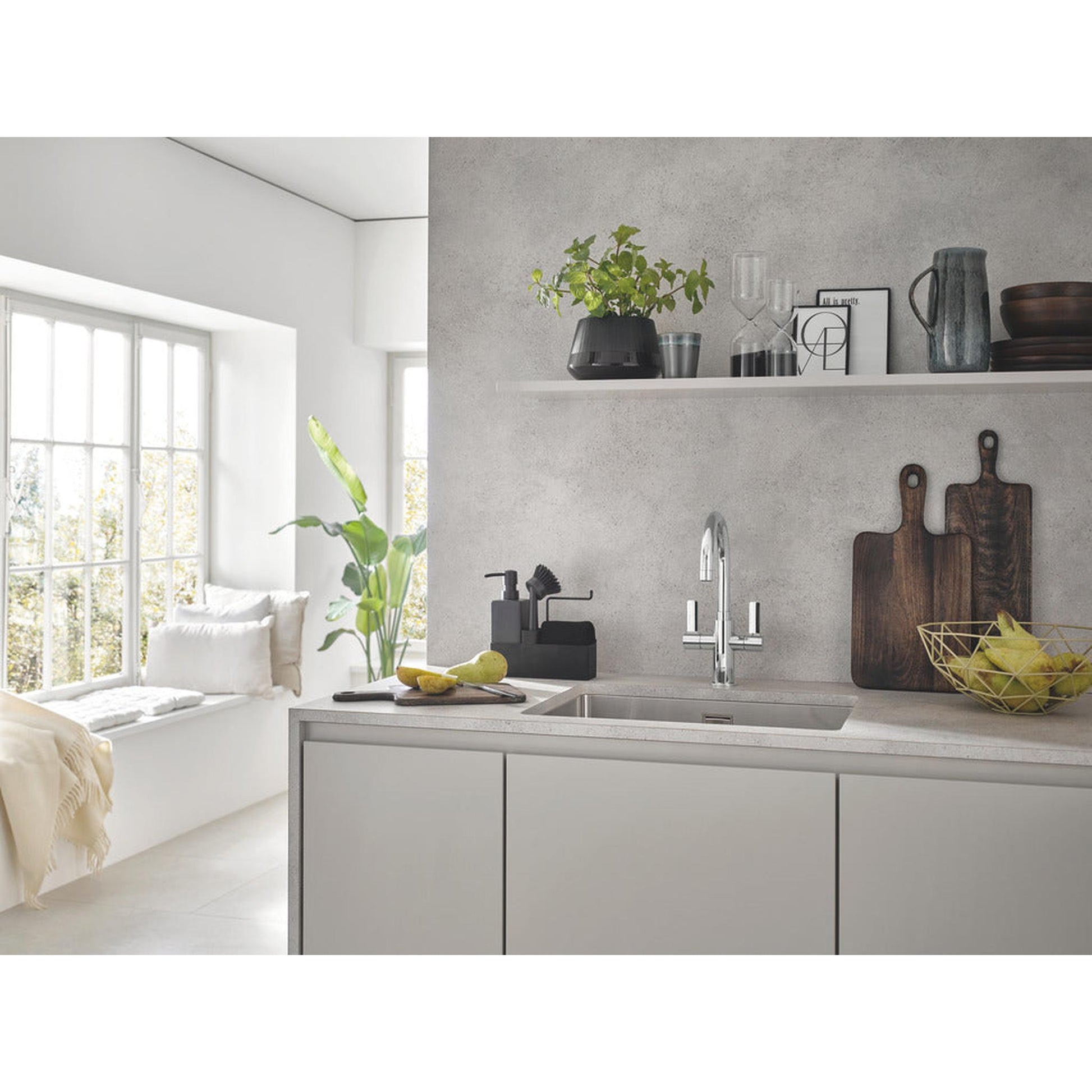 GROHE K700 Undermount  Single Bowl Kitchen Sink For 600mm Cabinet in Stainless Steel Satin 57040400 lifestyle 1