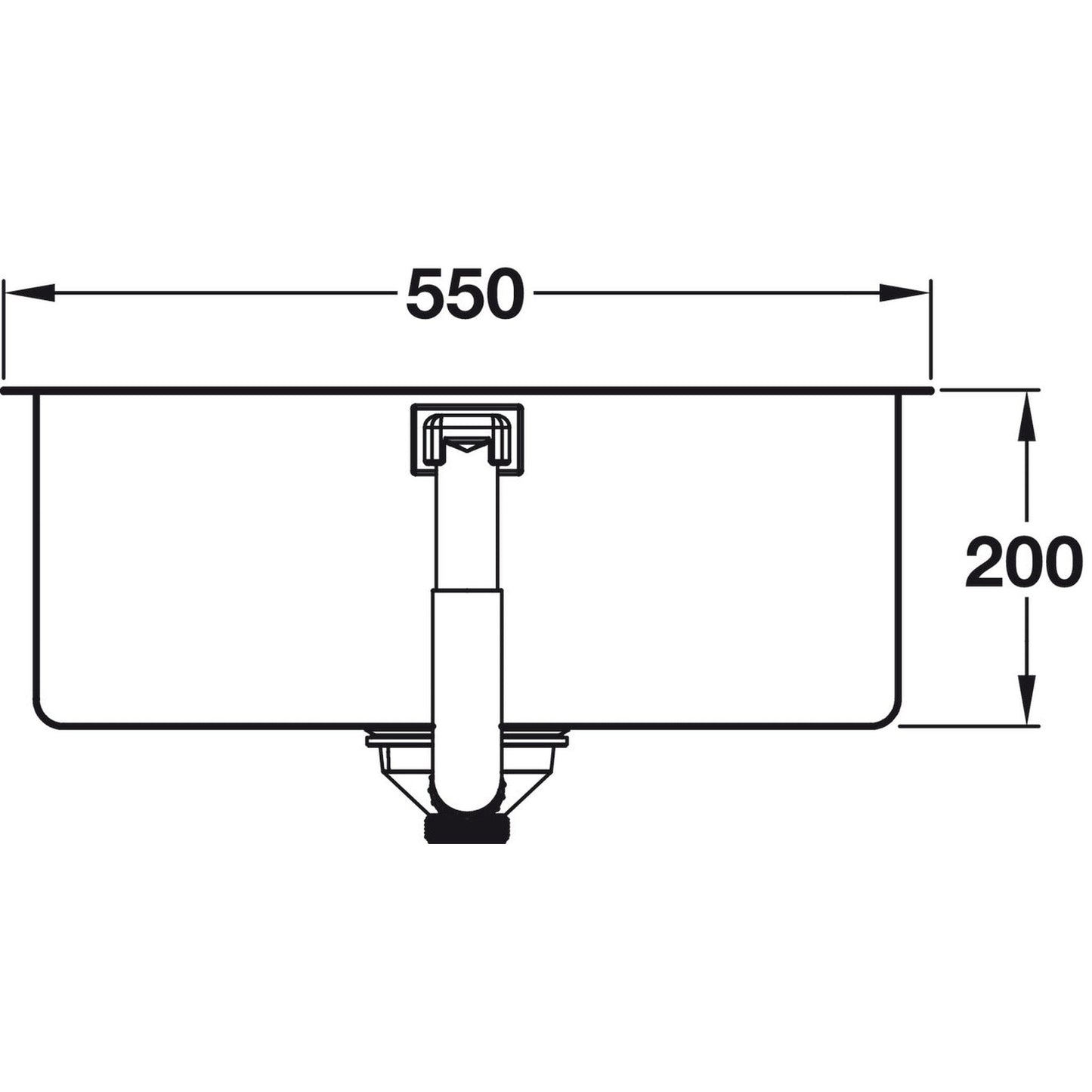 GROHE K700 Undermount  Single Bowl Kitchen Sink For 600mm Cabinet in Stainless Steel Satin Dimension 57040400