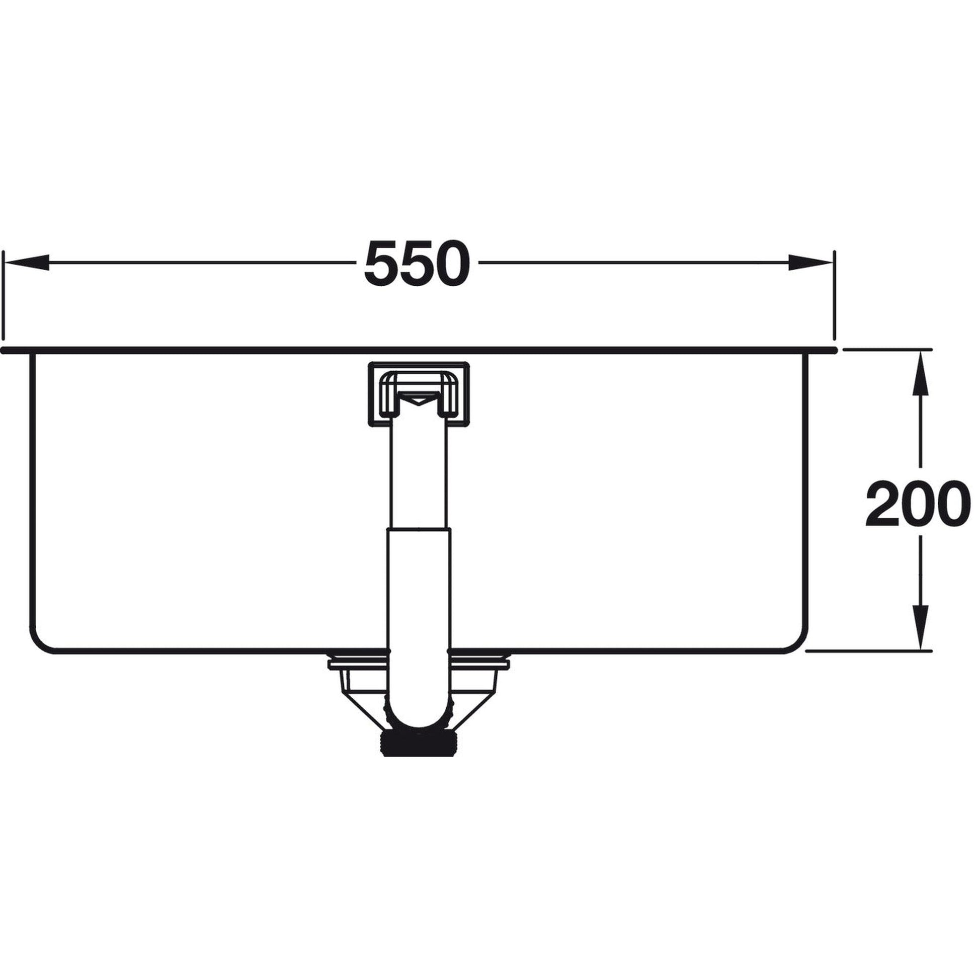 GROHE K700 Undermount  Single Bowl Kitchen Sink For 600mm Cabinet in Stainless Steel Satin Dimension 57040400