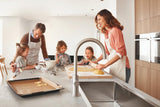 Grohe K700 90-S 1.0 Bowl Undermount & Inset Kitchen Sink in Stainless Steel Finish with Grohe Whisper Insulation & Angular Diamond Base