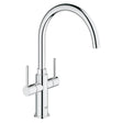 Grohe Ambi Cosmopolitan Mixer Tap Polished Chrome With Dual Lever Monobloc Polished Chrome 56927200