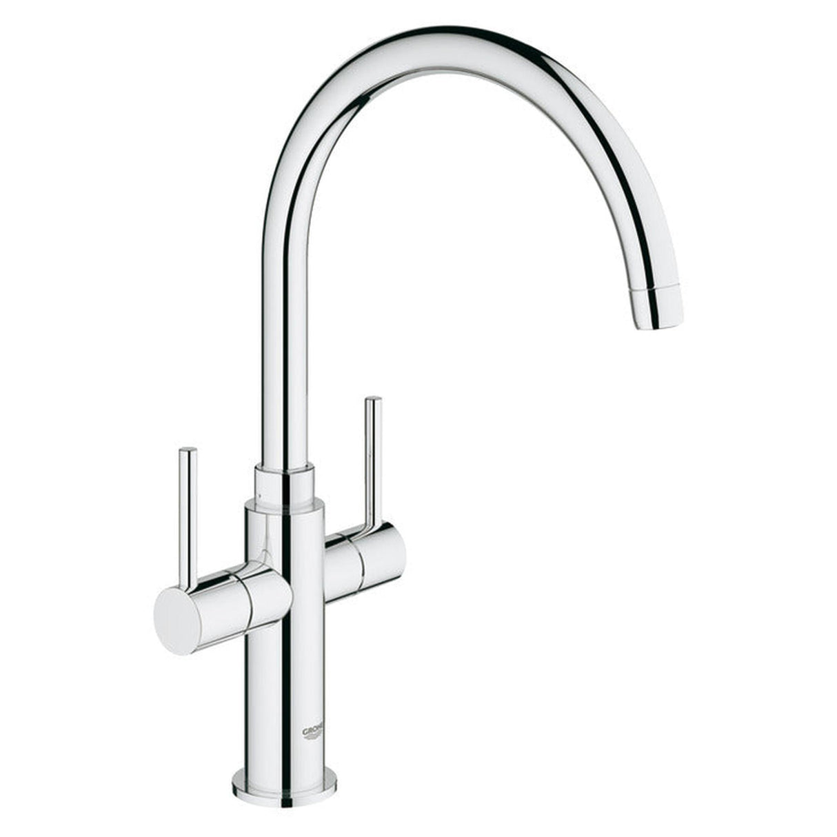 Grohe Ambi Cosmopolitan Mixer Tap Polished Chrome With Dual Lever Monobloc Polished Chrome 56927200