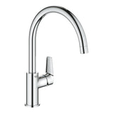 Grohe BauEdge Contemporary Mixer Tap With Single Lever  Polished Chrome 57760220