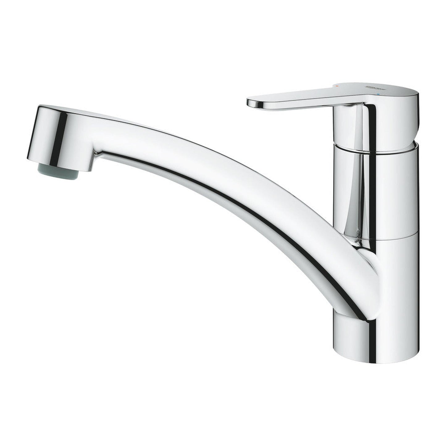 Grohe BauEdge Low Spout Mixer Tap With Single Lever In Polished Chrome 57761240 1