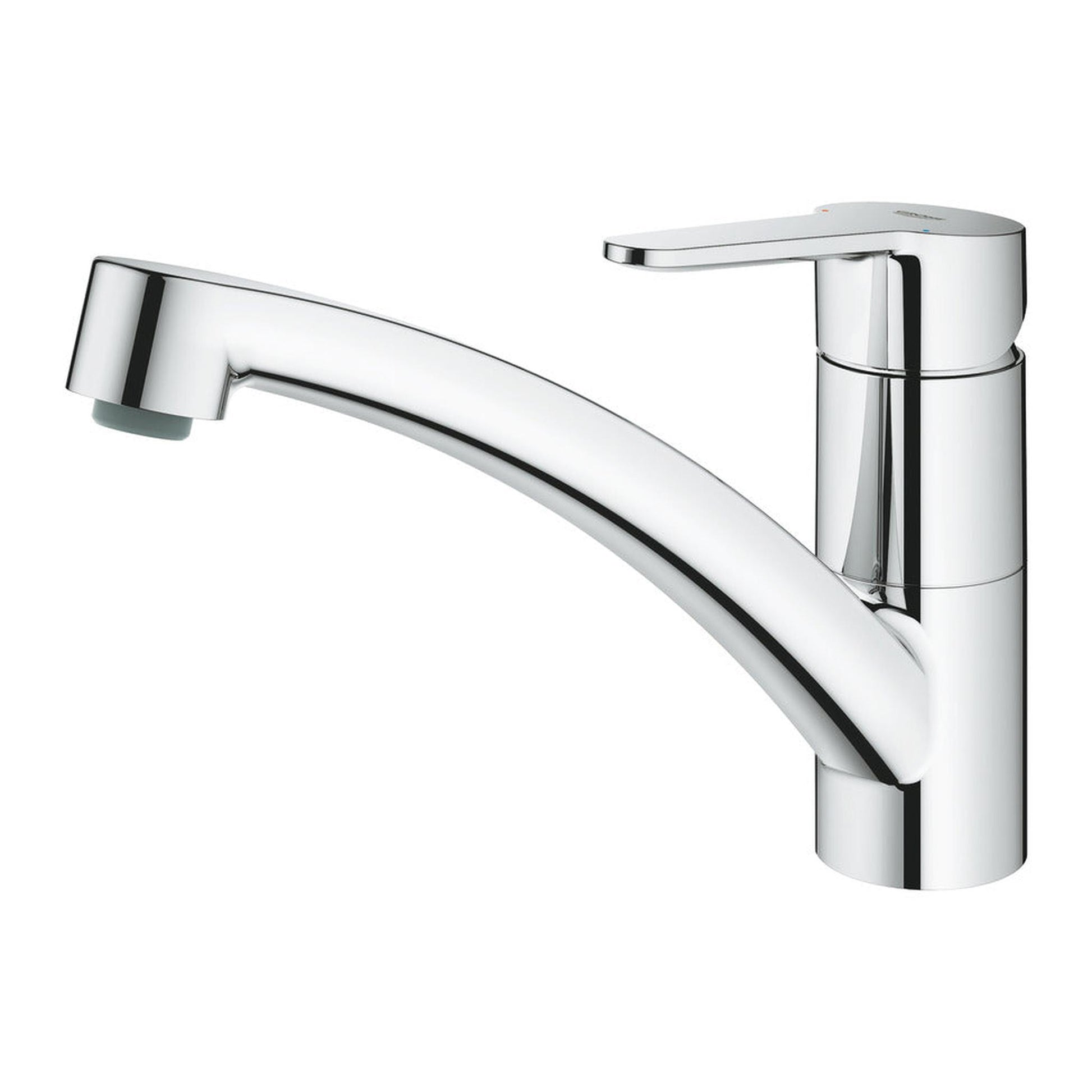 Grohe BauEdge Low Spout Mixer Tap With Single Lever In Polished Chrome 57761240 1