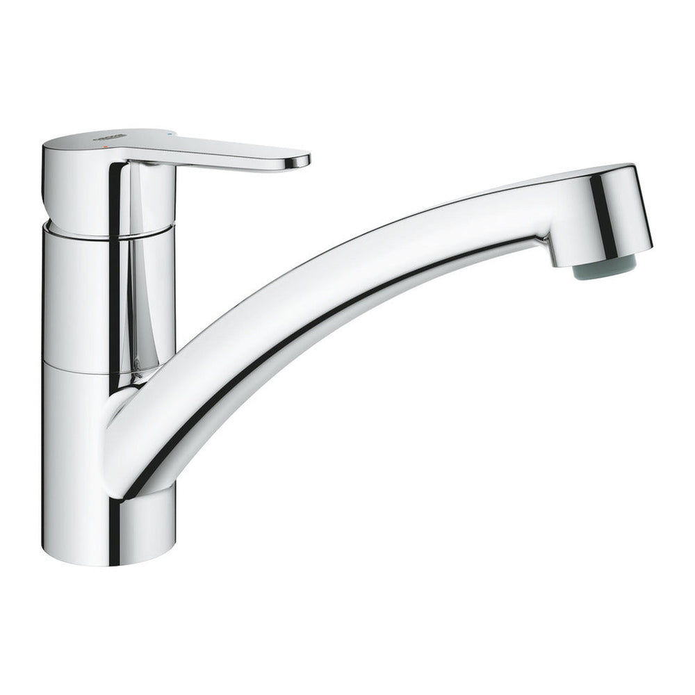 Grohe BauEdge Low Spout Mixer Tap with Single Lever in Polished Chrome Right View