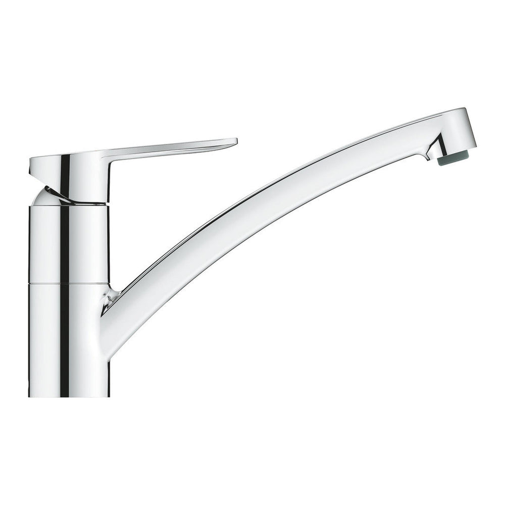 Grohe BauEdge Low Spout Mixer Tap with Single Lever in Polished Chrome Side View