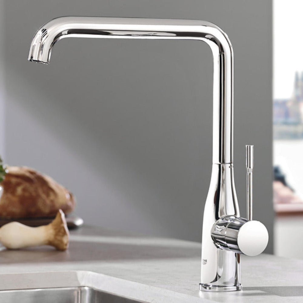 Grohe Essence Contemporary Mixer Tap with Single Lever Monobloc Polished Chrome Life Style