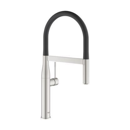 Grohe_Essence_Professional_Pull_Out_Spray_Tap_With_Single_Lever_Mixer_In_Super Steel